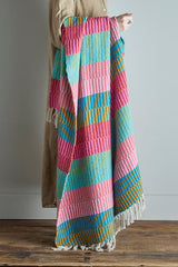 ISNEL THROW MULTI PINK 2