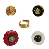 MIHO SET ANELLI INTERCAMBIABILI - FLOWER POWER