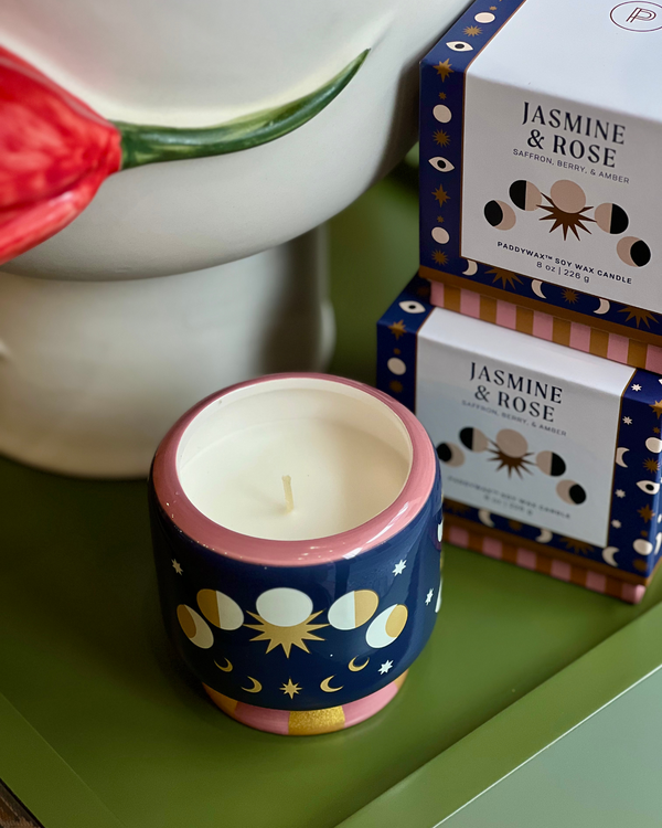 A DOPO CANDELA PROFUMATA IN CERAMICA JASMINE & ROSA