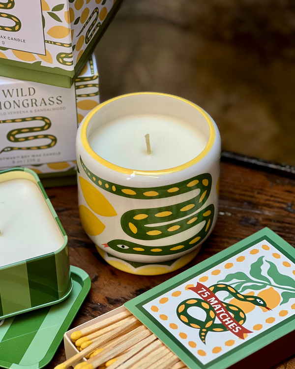 A DOPO CANDELA PROFUMATA IN CERAMICA WILD LEMONGRASS