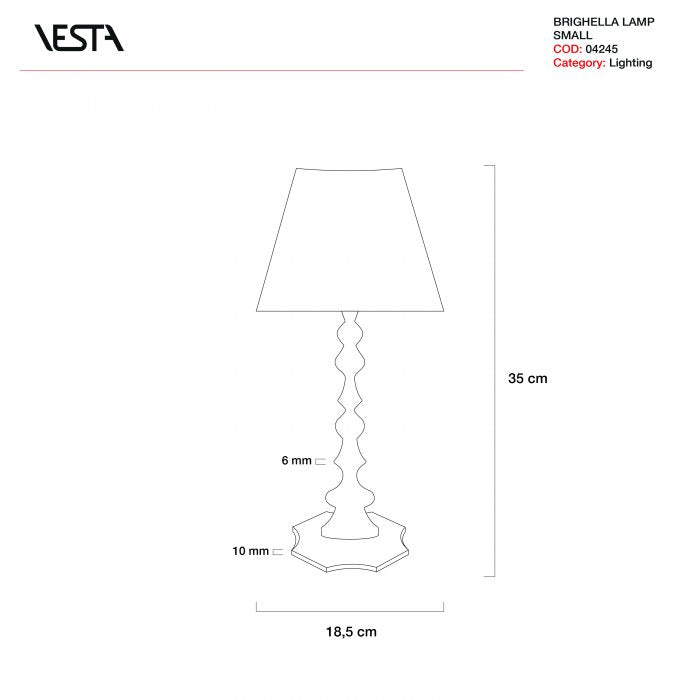 LAMPADA DA TAVOLO BRIGHELLA PICCOLA FOULARD
