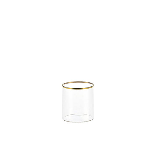 BORO TUMBLER TRASPARENTE BORDO ORO NSG CONCEPT STORE MALCESINE